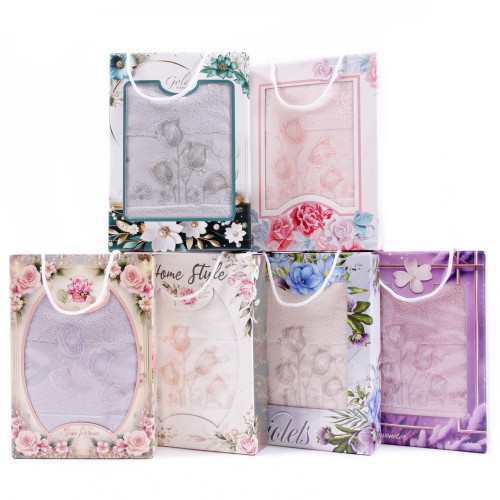 Набор полотенец махровых 2206651-2205651 в коробке Л из Иваново