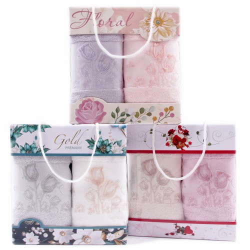 Набор полотенец махровых 2204651 в сумочке Р+Р из Иваново