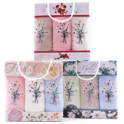 Набор полотенец микрофибра  5159 в сумочке Р+Р+Р из Иваново