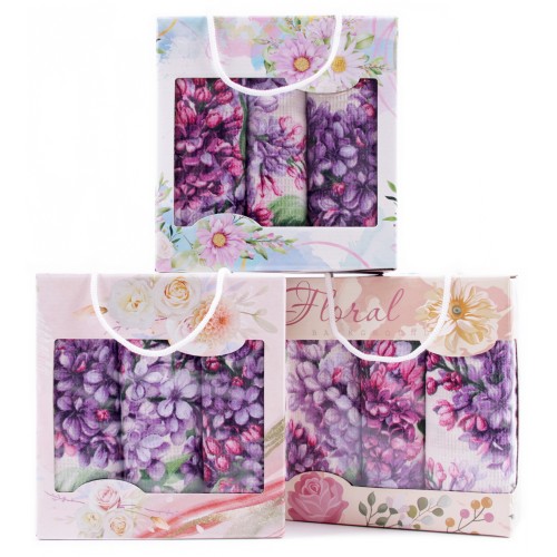 Набор вафельных полотенец Купон 50х63 см 3 штуки в коробке 29428-2 Тейково из Иваново