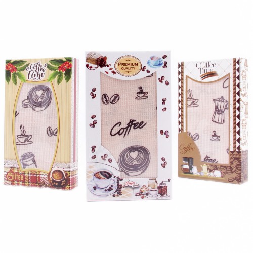 Набор вафельных полотенец Купон 50х63 см 29499-1 Тейково в шоколадке  из Иваново