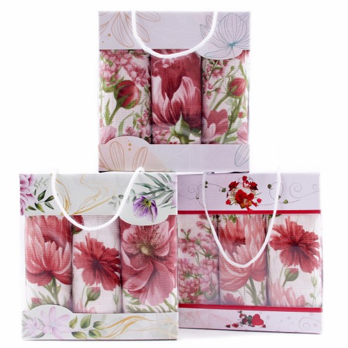 Набор вафельных полотенец Купон 50х63 см 3 штуки в коробке 29498-1 Тейково из Иваново