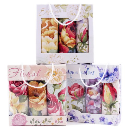 Набор полотенец рогожка Купон 50х63 см 3 штуки в сумочке 13491-1 ад в Уфе