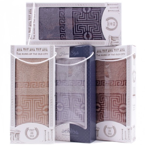 Набор полотенце махровое 95-488 95-489 в коробке Б из Иваново