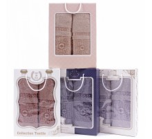 Набор полотенец махровых Бабочка на цветах 95-488 95-489 в коробке Б+Л