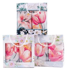 Набор полотенец рогожка 40х75 см в коробке 2 штуки 1360-1П рд