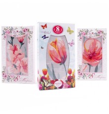 Набор полотенец из рогожки 40х75 см в шоколадке 8 марта 1360-1П рд