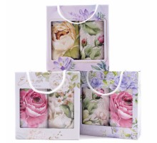 Набор полотенец рогожка 40х75 см в коробке 2 штуки 13543-1 ад