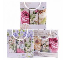 Набор полотенец рогожка 40х75 см в коробке 3 штуки 13543-1 ад