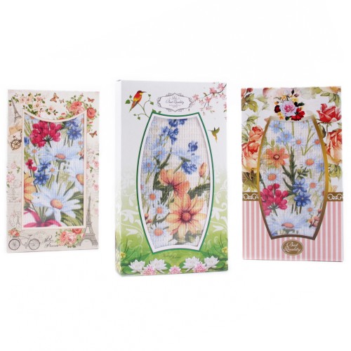 Набор вафельных полотенец Купон 50х63 см 29433-1 Тейково в шоколадке  из Иваново