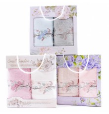 Набор полотенец  махровое 6802874 в сумочке МР+МР