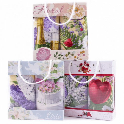 Набор вафельных полотенец Купон 50х63 см 2 штуки в сумочке 29483-1 тк из Иваново