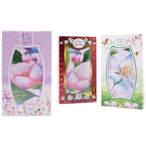 Набор вафельных полотенец Купон 50х63 см 29432-2 Тейково в шоколадке  из Иваново