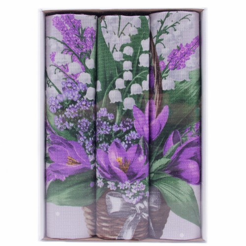 Набор вафельных полотенец Купон 50х63 см 3 штуки в коробке 29493-1 Тейково в Перми