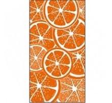 Полотенце махровое пестротканое жаккардовое Апельсины в банке 8044