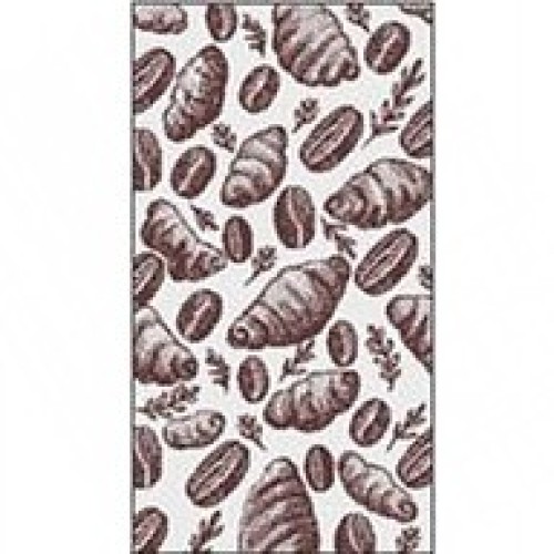 Полотенце махровое пестротканое жаккардовое Кофе с круассанами 8046 из Иваново