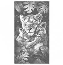 Полотенце махровое птк. жак. Тигриное счастье 7896