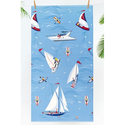 Вафельное полотенце банное 80х150 см 13490-1 ад Круиз из Иваново