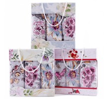 Набор полотенец рогожка 40х75 см в коробке 3 штуки 13602-1 ад