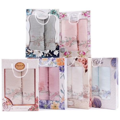 Набор полотенец махровых  6806874 6805874 в коробке Б+Л из Иваново