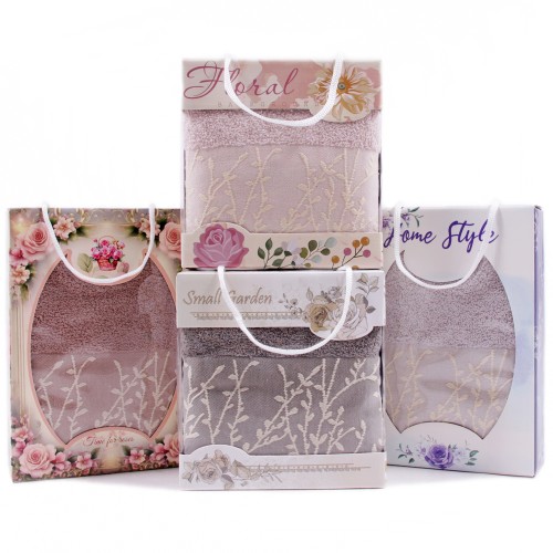 Набор полотенце махровое 6806556 6805556 в коробке Л из Иваново