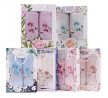 Набор полотенец микрофибра 98-1027 98-1028 в коробке Б+Л