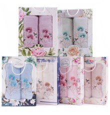 Набор полотенец микрофибра 98-1027 98-1028 в коробке Б+Л