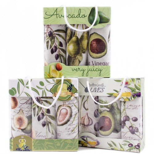 Набор вафельных полотенец 40х75 см 3 штуки в сумочке 3108-1 трт из Иваново