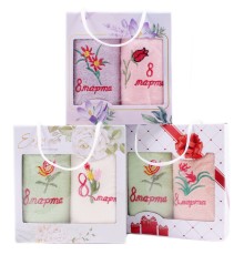 Набор полотенец микрофибра  3805 в сумочке Р+Р