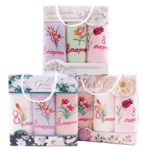 Набор полотенец микрофибра  3805 в сумочке Р+Р+Р из Иваново