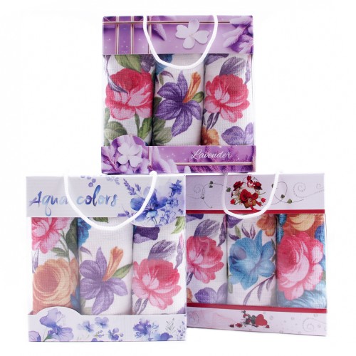 Набор вафельных полотенец Купон 50х63 см 3 штуки в коробке 29497-1 Тейково в Екатеринбурге