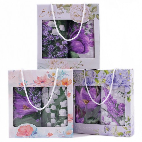 Набор вафельных полотенец Купон в коробке  (2 шт.) в ассортименте Тейково 29493-1 из Иваново