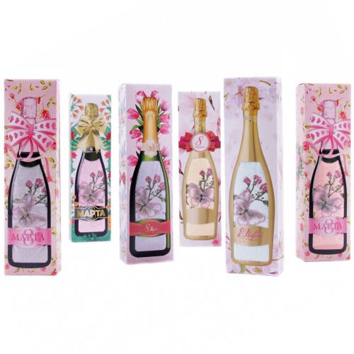 Набор полотенце микрофибра LM85-6 в бутылочке 8 марта Р в Омске