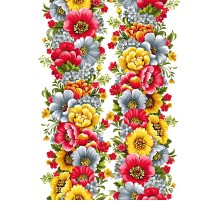 Салфетка-дорожка на стол хлопковая Жостовская дорожка 29408-1 тк