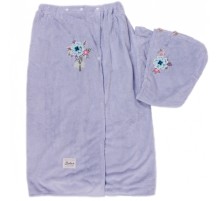 Набор сауна микрофибра женская+тюрбан Букет 98-723 №5