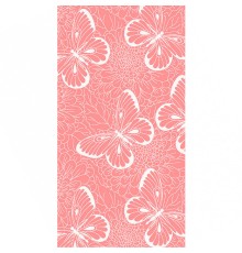 Полотенце махровое жаккардовое пестротканое Бабочки 7815