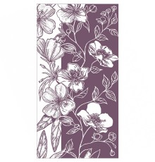 Полотенце махровое жаккардовое пестротканое Мак садовый 7796