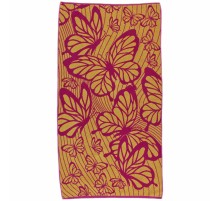 Полотенце махровое жаккардовое пестротканое Райские бабочки 8093