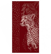 Полотенце махровое жаккардовое пестротканое Королевский гепард 8130