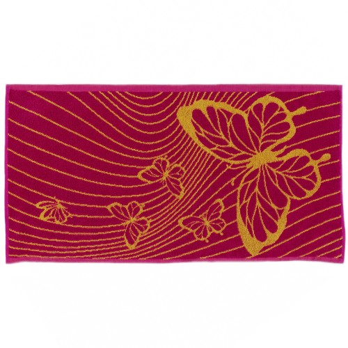 Полотенце махровое пестротканое жаккардовое Райские бабочки-3 8095 в Красноярске