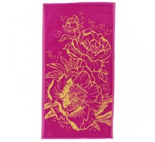 Полотенце махровое пестротканое жаккардовое Пионы-3 8101