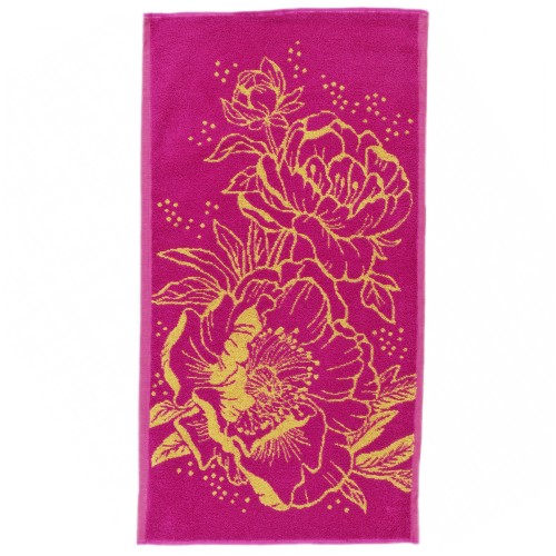 Полотенце махровое пестротканое жаккардовое Пионы-3 8101 в Красноярске