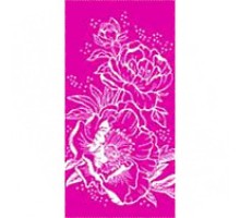 Полотенце махровое пестротканое жаккардовое Пионы-3 8101