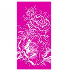 Полотенце махровое пестротканое жаккардовое Пионы-3 8101