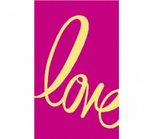 Полотенце махровое  жаккардовое пестротканое Love 8136