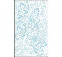 Полотенце махровое  жаккардовое пестротканое Райские бабочки-2 8094