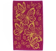 Полотенце махровое  жаккардовое пестротканое Райские бабочки-2 8094