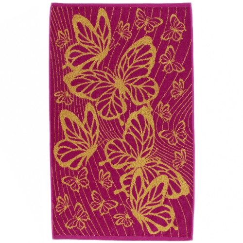 Полотенце махровое  жаккардовое пестротканое Райские бабочки-2 8094 в Екатеринбурге