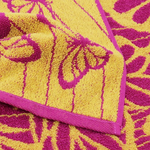 Полотенце махровое  жаккардовое пестротканое Райские бабочки-2 8094 в Екатеринбурге