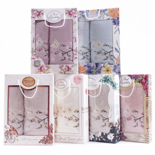 Набор полотенец махровых 88-960 88-961 в коробке Б+Л из Иваново